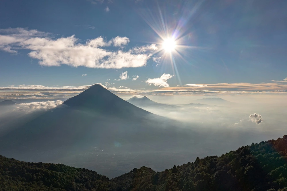 senderismo tres volcanes alotenango