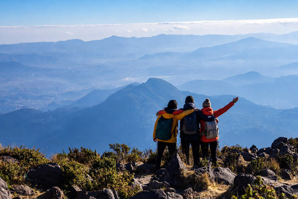 views summit Santa Maria volcano