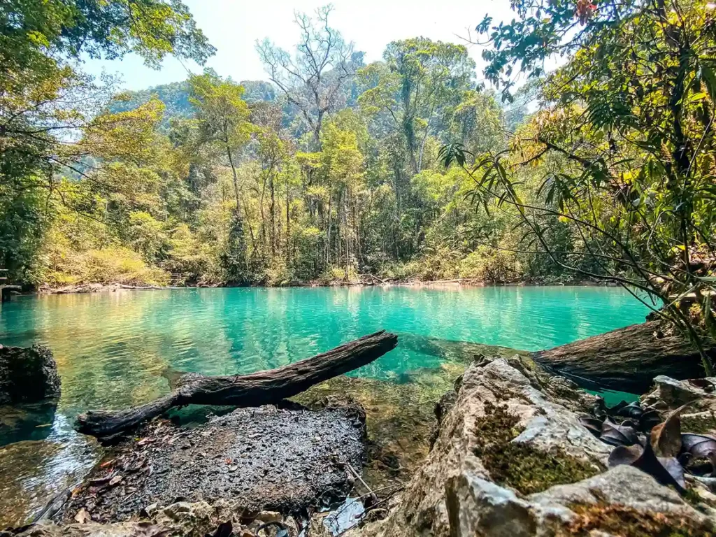 natürliche-thermalquellen-nahe-xela Thermalquellen Fuentes Georginas Wald Umgebung nahe Xela Guatemala