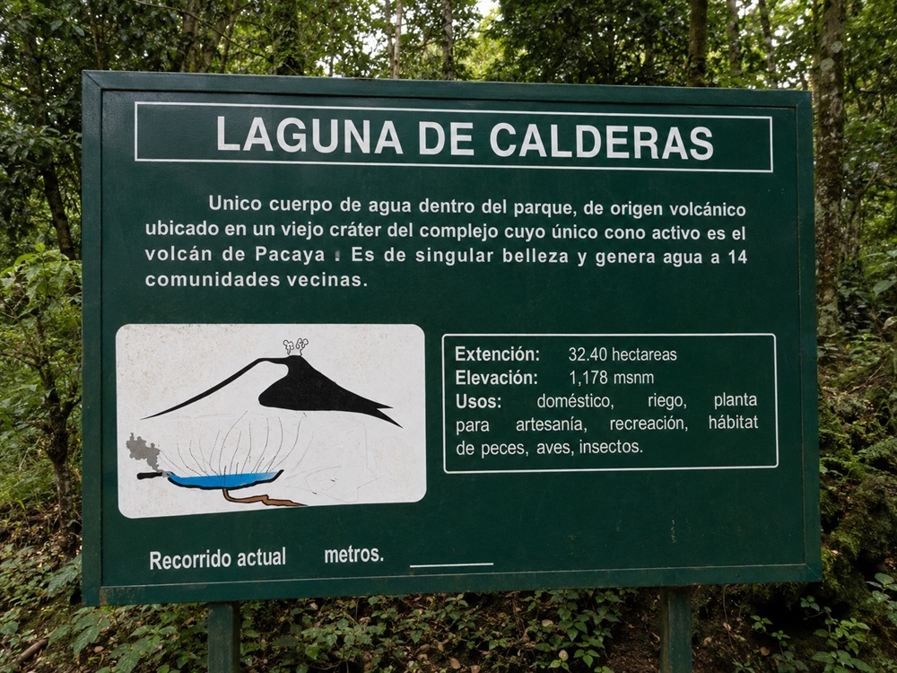 cartel entrada laguna calderas