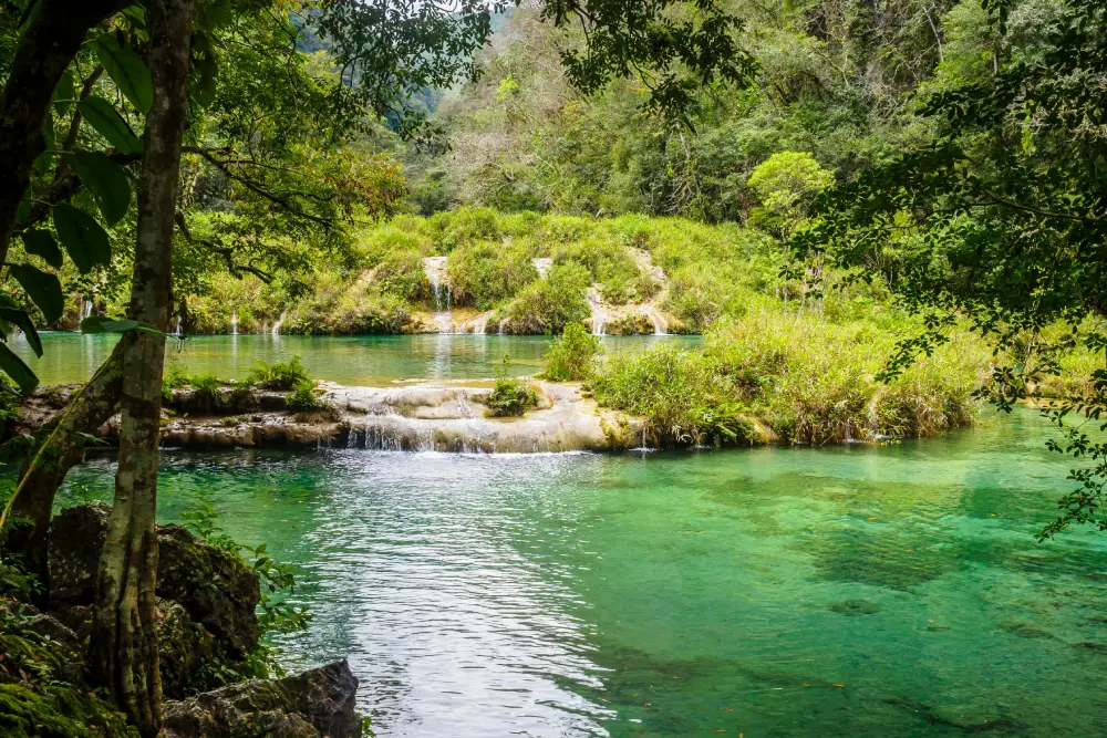 Wichtigste Fluesse Guatemala Semuc Champey