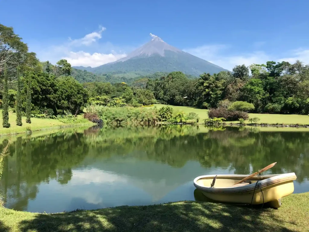 See Garten Vulkan Hintergrund Hochland Guatemala